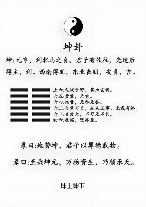 坤卦代表什么 易經坤卦卦象詳解