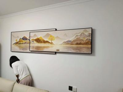 沙發后面掛什么畫好