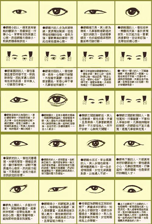 眼睛的形狀看相圖解分析