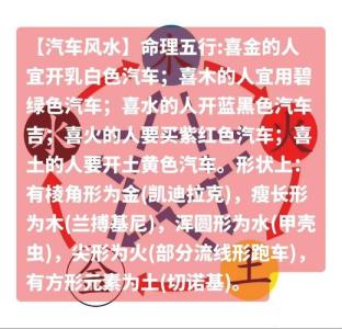 汽車風水：車主須慎重考慮五行喜忌