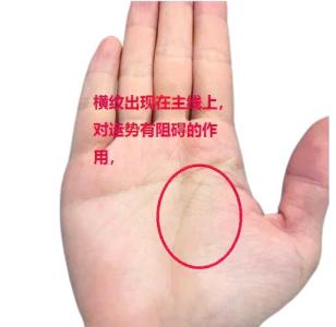 生命線出現橫切線代表什么，是有意外之事嗎？
