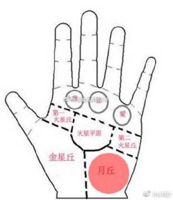 手相中的月丘在什么地方？月丘代表了什么？
