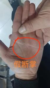 左手假斷掌紋的男人靠得住么？