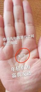 姻緣線上有三角紋的人會擁有幸福美滿的婚姻