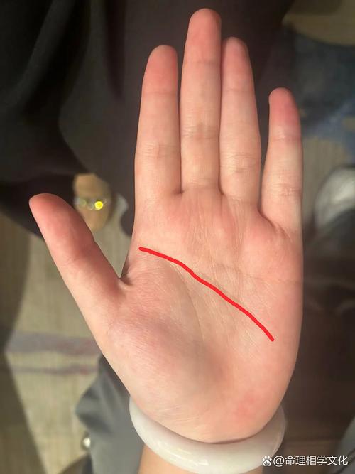智慧線很長延伸向手腕