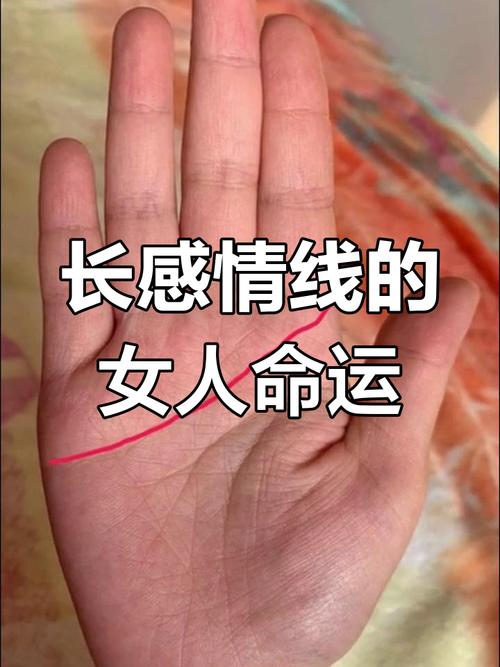 感情線長的女人