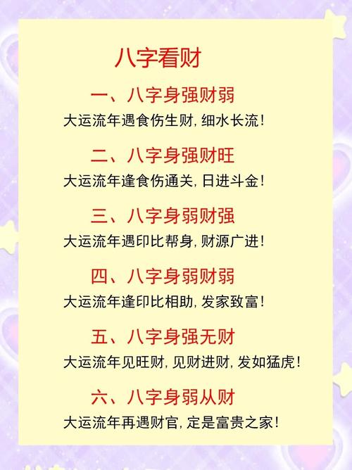 財運好的幾種八字