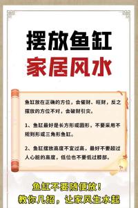 魚缸的擺放風水學