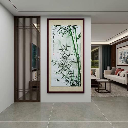 財(cái)位掛竹子畫好嗎,進(jìn)門玄關(guān)掛竹子畫好嗎
