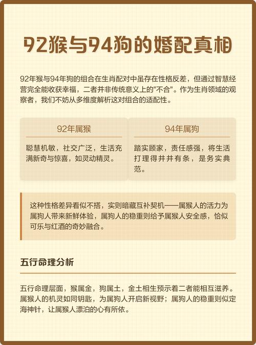 猴和狗會(huì)讓彼此的運(yùn)勢(shì)相輔相成嗎 92年猴女和94狗男八字合不合