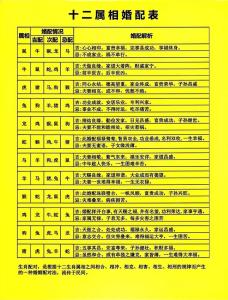 生肖婚配表大全 12生肖最佳婚姻配對(duì)表