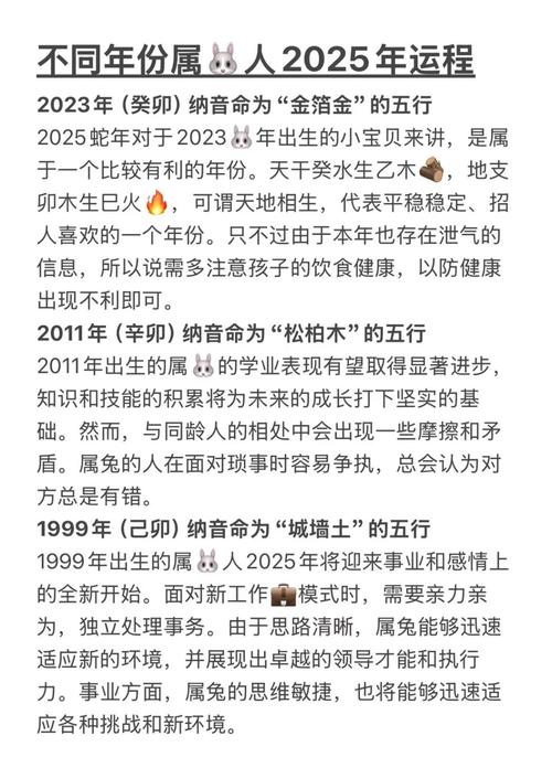 1951年屬兔人2025年運勢運程 51年屬兔人2025年運勢運程