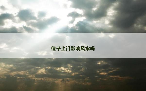 傻子上門影響風(fēng)水嗎