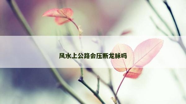 風(fēng)水上公路會壓斷龍脈嗎