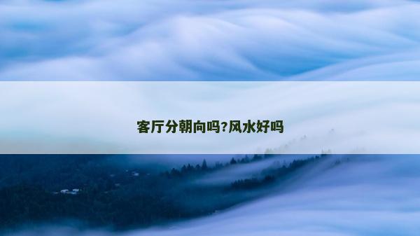 客廳分朝向嗎?風水好嗎