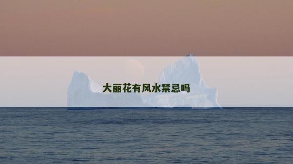 大麗花有風(fēng)水禁忌嗎