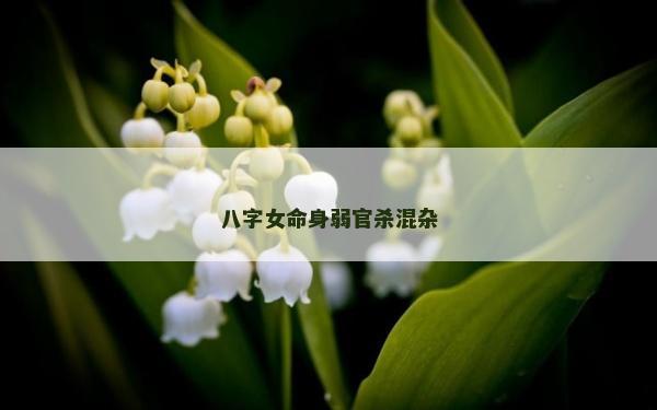 八字女命身弱官殺混雜