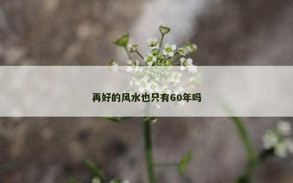 再好的風水也只有60年嗎