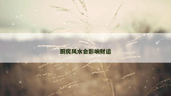 廚房風(fēng)水會(huì)影響財(cái)運(yùn)