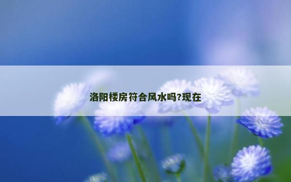 洛陽樓房符合風水嗎?現在