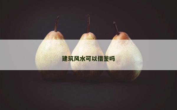 建筑風水可以借鑒嗎