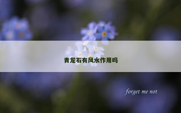 青龍石有風水作用嗎