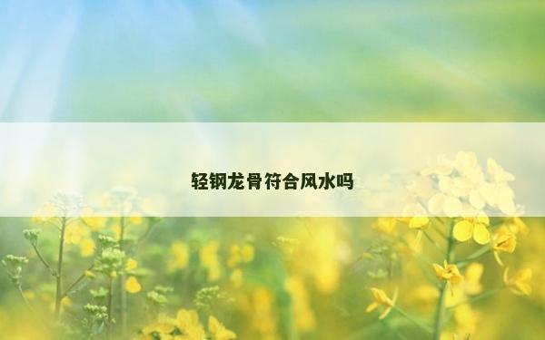 輕鋼龍骨符合風水嗎