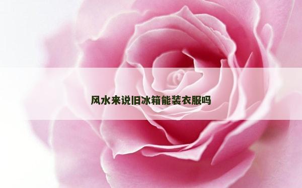 風水來說舊冰箱能裝衣服嗎