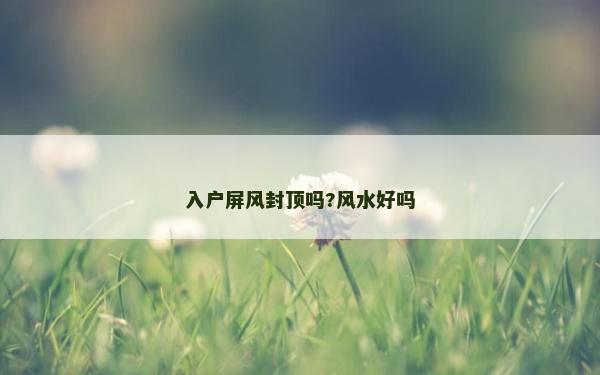 入戶屏風封頂嗎?風水好嗎