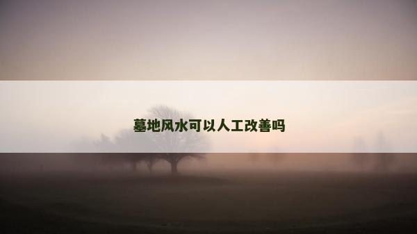 墓地風(fēng)水可以人工改善嗎