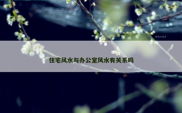 住宅風水與辦公室風水有關系嗎