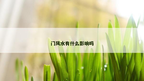門風水有什么影響嗎