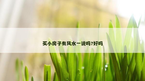 買小房子有風水一說嗎?好嗎 買小房子有風水一說嗎?好嗎