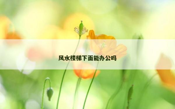 風水樓梯下面能辦公嗎