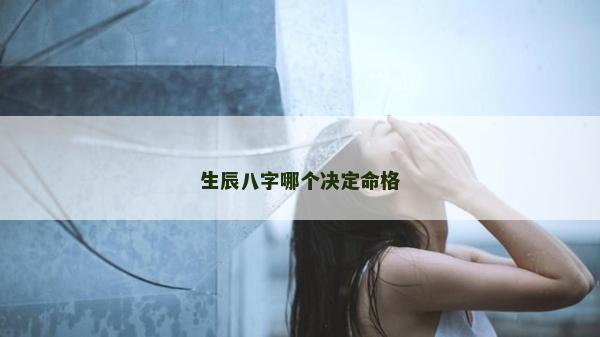 生辰八字哪個決定命格