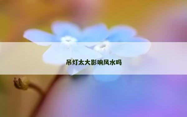 吊燈太大影響風水嗎