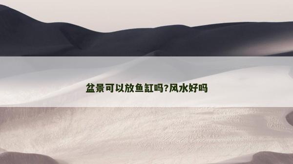 盆景可以放魚缸嗎?風水好嗎 盆景可以放魚缸嗎?風水好嗎