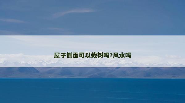 屋子側(cè)面可以栽樹嗎?風(fēng)水嗎