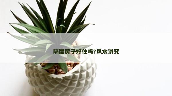 隔層房子好住嗎?風水講究