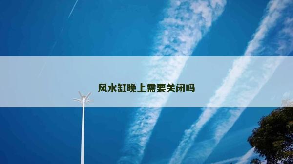 風水缸晚上需要關閉嗎 風水缸晚上需要關閉嗎