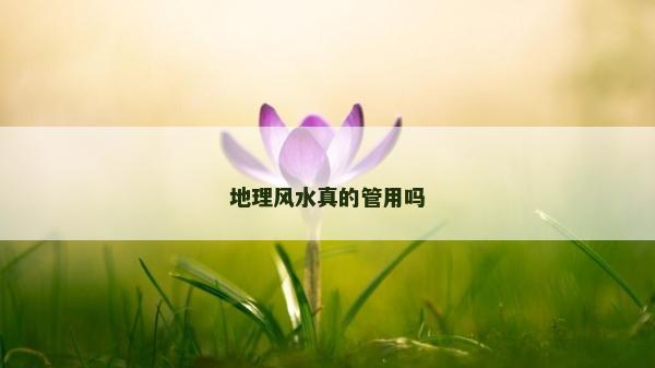 地理風水真的管用嗎 地理風水真的管用嗎