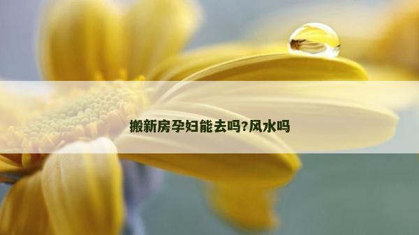 搬新房孕婦能去嗎?風水嗎