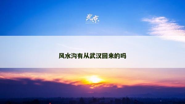 風(fēng)水溝有從武漢回來的嗎