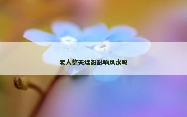 老人整天埋怨影響風水嗎