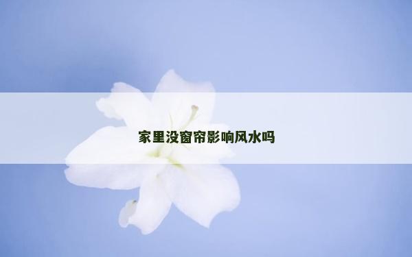 家里沒(méi)窗簾影響風(fēng)水嗎