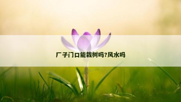 廠子門口能栽樹嗎?風(fēng)水嗎