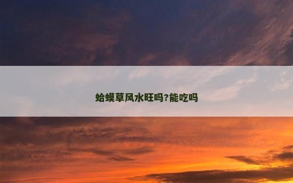 蛤蟆草風水旺嗎?能吃嗎