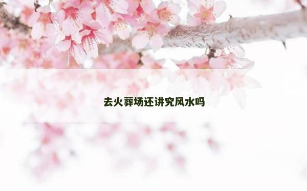 去火葬場還講究風水嗎