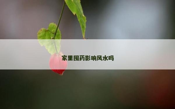 家里囤藥影響風水嗎