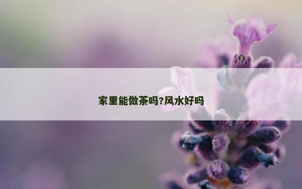 家里能做茶嗎?風水好嗎